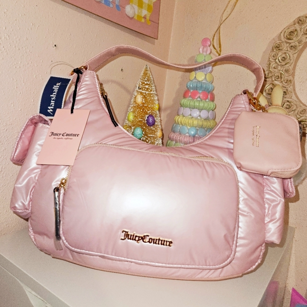 NWT Juicy Couture Pink Diamond Timeless Hobo Bag